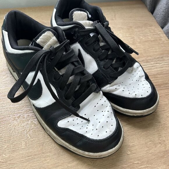 Nike Dunk Low Retro White Black Panda Lace-Up Sneakers Men's Size 8